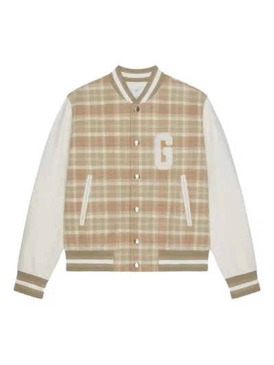 Givenchy Checked Varsity Jacket In White