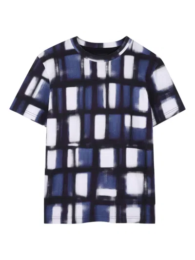 Givenchy Kids' Checkered Short-sleeved T-shirt In Multi