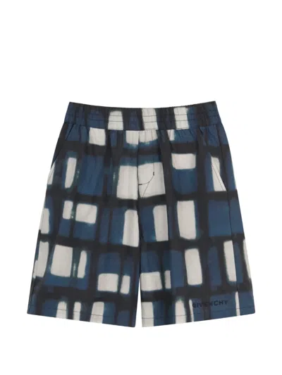 Givenchy Kids' Check-print Shorts In Multi