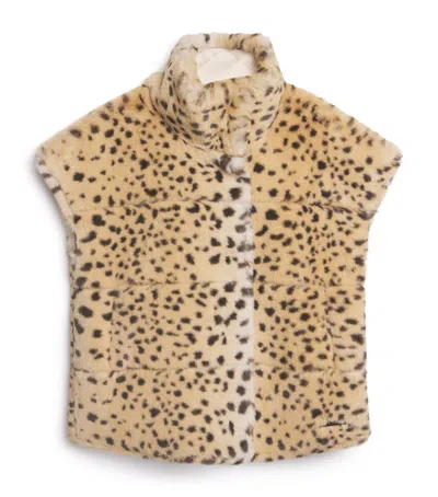 Givenchy Kids' Cheetah Print Gilet In Brown