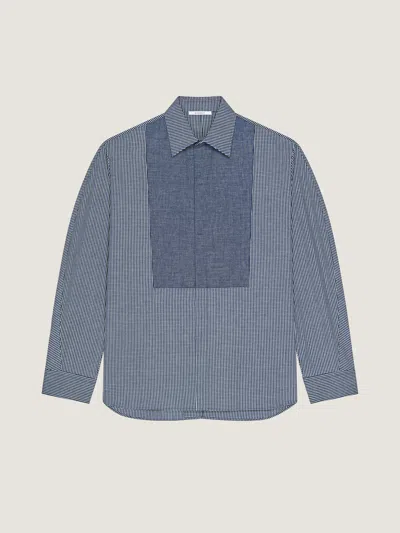 Givenchy Chemise De Costume Couture Seam À Carreaux En Coton In Blue