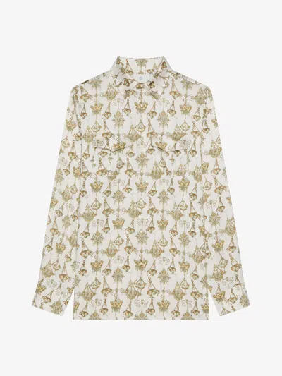 GIVENCHY PRINTED CHANDELIER SHIRT IN SILK