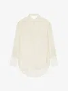 GIVENCHY OVERSIZED SHIRT IN SILK AND LINEN WITH DRAPED BACK