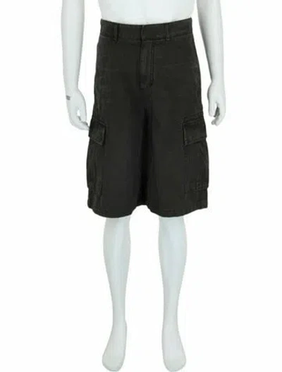 Pre-owned Givenchy Chenille Solid Denim Shorts W/ Tags In Black