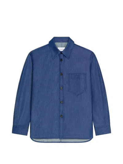 Givenchy Chest-pocket Button-up Shirt In Blue