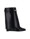 Givenchy Shark Pinch 95 Mid-calf Leather Boots In Black