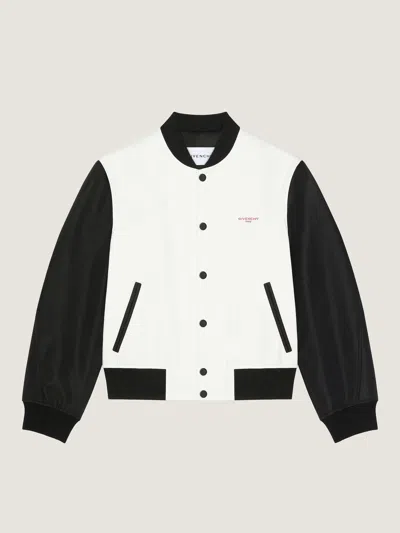 Givenchy Chic Bomber Jacket In Ivory/black