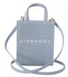 Givenchy Blue Coated Canvas Vertical Cloud Mini Shoulder Bag