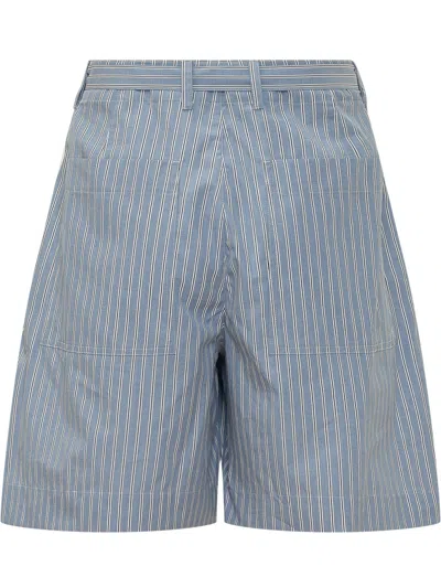 Givenchy Chic Kimono-inspired Mini Shorts In White/navy