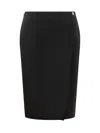Givenchy Chic Virgin Wool Skirt In Black