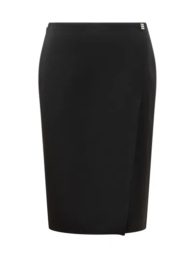 Givenchy Chic Virgin Wool Skirt In Black