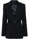 Givenchy Tailored Jacket Textured Finish In Navy