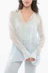 Givenchy Chiffon Blouse With Tank Top