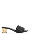 Givenchy Womens Black G Cube Monogram-print Canvas Mules In Black