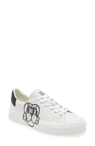 Pre-owned Givenchy Chito City Court Dog Print Low Top Sneakers