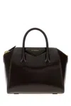 Givenchy Chocolate Leather Small Antigona Handbag In Brown