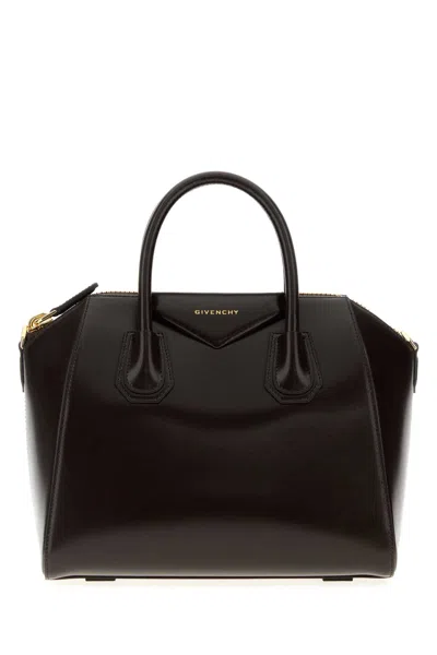 Givenchy Chocolate Leather Small Antigona Handbag In Brown
