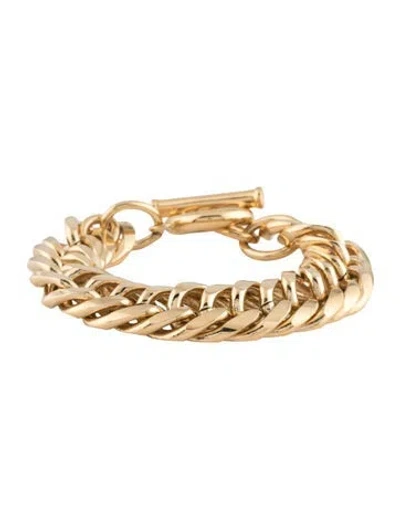 Pre-owned Givenchy Chunky Curb Link Bracelet, 6.75" In Multicolor
