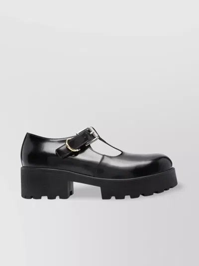 Givenchy Chunky Sole Round Toe Ballerina Shoes In Black