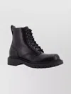 Givenchy Chunky Sole Round Toe Leather Ankle Boots In Black