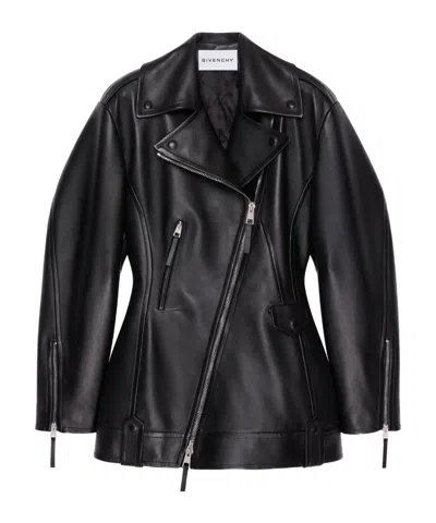 GIVENCHY CINCHED BIKER JACKET IN LEATHER