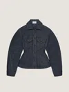 Givenchy Cinched Jacket In Raw Denim