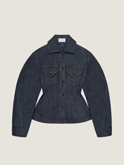 Givenchy Cinched Jacket In Raw Denim