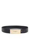 Givenchy Adjustable Belt Gold-tone Buckle In Black