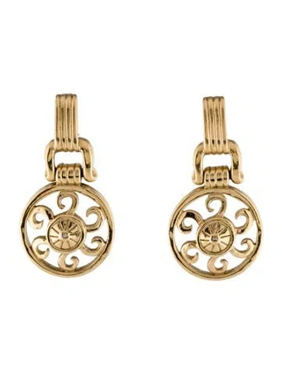 Pre-owned Givenchy Circle Door Knocker Drop Earring In Multi