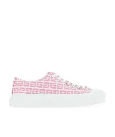 Givenchy City 4g-jacquard Sneakers In White