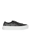 Givenchy Black City Sneakers In 4g Transparent Mesh In White