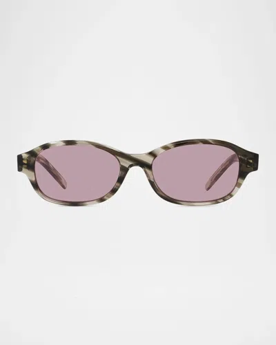 Givenchy City 52mm Oval Sunglasses In Havana/oth