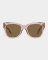Givenchy City 53mm Oversized Square Acetate Sunglasses In Pink