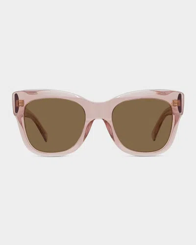 Givenchy City 53mm Oversized Square Acetate Sunglasses In Pink