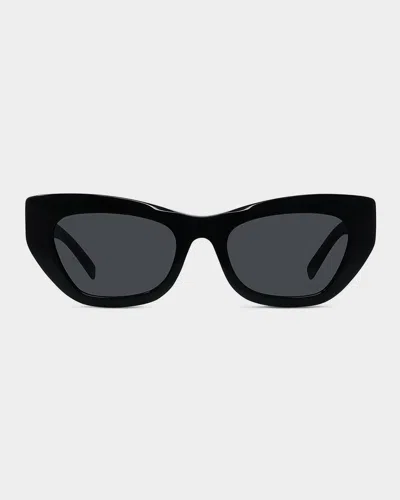Givenchy City 54mm Acetate Cat-eye Sunglasses In Black