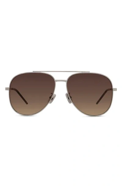 Givenchy City 58mm Gradient Pilot Sunglasses In Brown