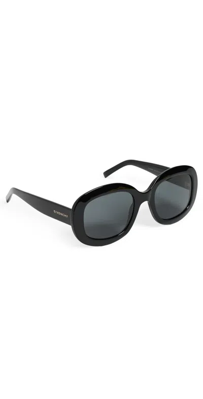 Givenchy City Geometric Sunglasses Shiny Black / Smoke In Shiny Black  / Smoke