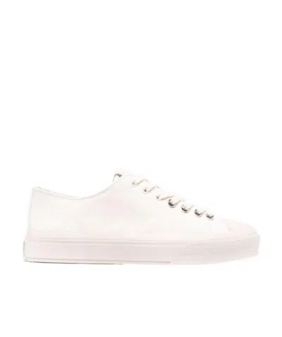 Givenchy City Lace-up Canvas Sneakers In Off White