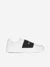GIVENCHY CITY LOGO-BAND LEATHER SNEAKERS