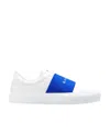 Givenchy City Sport Leather Sneakers In Blue