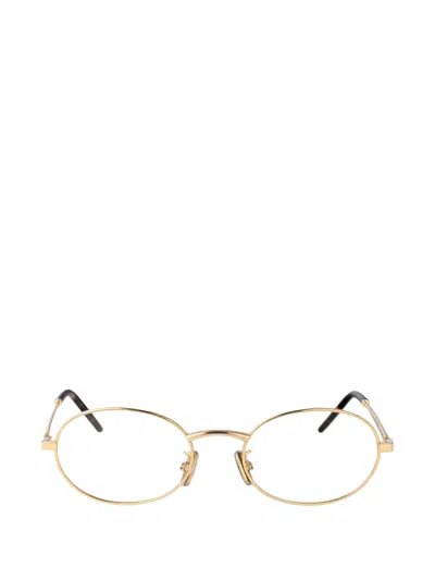 Givenchy City Oval-frame Glasses In Gold