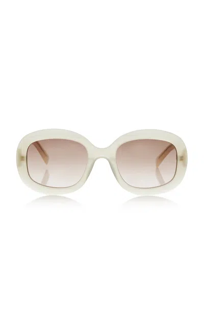 Givenchy City Oval-framed Acetate Sunglasses In Ivory