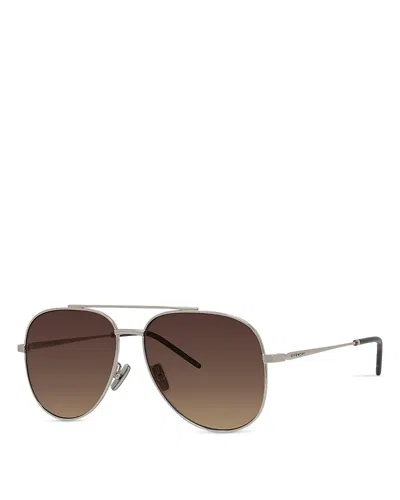 Givenchy City 58mm Gradient Pilot Sunglasses In Brown