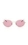 Givenchy City Round-frame Metal Sunglasses In Pink