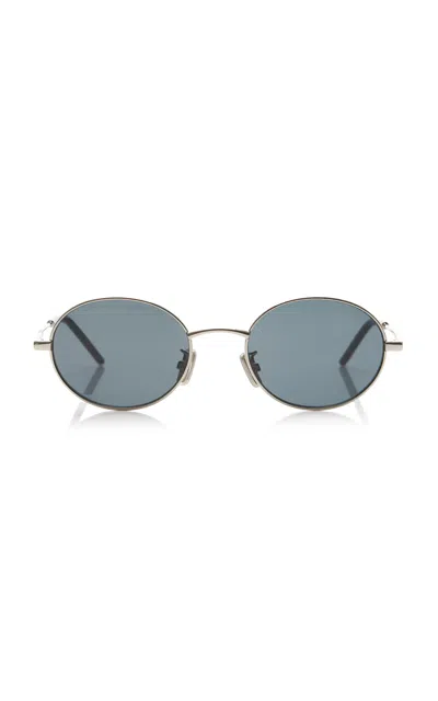 Givenchy City Round-frame Metal Sunglasses In Blue