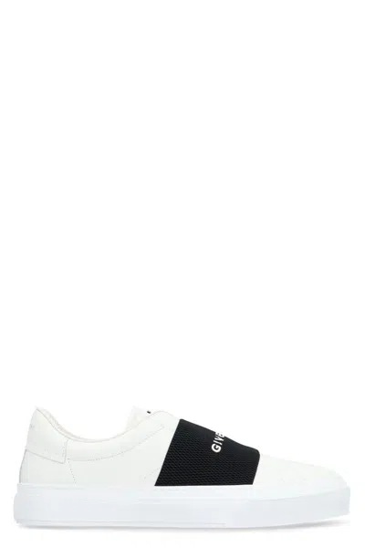 Givenchy City Sport Leather Slip-on Trainers In White