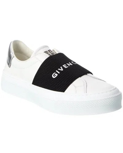 Givenchy City Sport Leather Sneaker In White/black