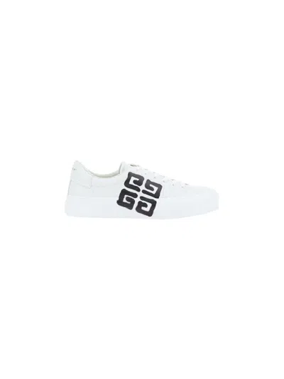 Givenchy City Sport Printed Sneakers In White/black