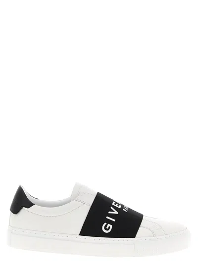 Givenchy Urban Street Leather Sneakers With Elastic Band In White