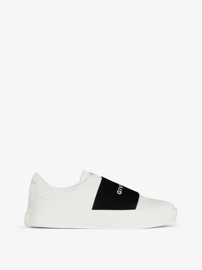GIVENCHY CITY SPORT SNEAKERS IN LEATHER WITH GIVENCHY STRAP